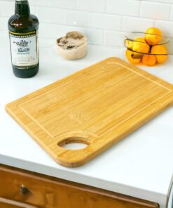 Bambu Kesme Tahtası Antibakteriel Yıkanabilir Doğrama Tahtası Dikdörtgen 34x24 CM