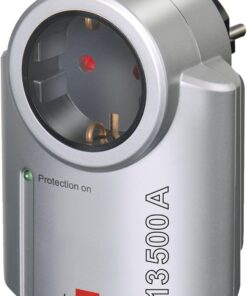 Primera-Line, priz adaptörü ile yüksek gerilim koruması için (adaptör yıldırım koruması olarak elektronik cihazlar) renk: Gümüş/siyah 1 Adapter Siyah, Gümüş 1506950