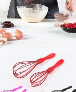 2'li Silikon Yumurta Puding Sos Kremşanti Çırpma Teli Çırpıcı
