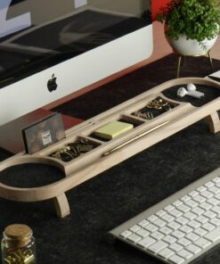 Wood Ofis Hediyesi ve Yeni İşe Başlayanlar İçin Hediyelik, Ahşap Masa Düzenleyici