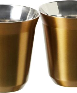 Glory 7 Double Wall Sarı 2'li Termo Çelik Fincan 160 ml