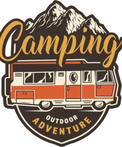 Aksesuar Off Road Camping Adventure Kamp Offroad Sticker Karavan 10 x 9 cm