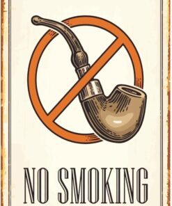 Kuşe Kağıt Duvar Posteri No Smoking Retro Vintage Drtr0109
