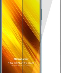 Xiaomi Poco X3 NFC Tam Kaplayan Temperli Cam Ekran Koruyucu Siyah [Poco X3 NFC ile Uyumlu Ekran Koruyucu]