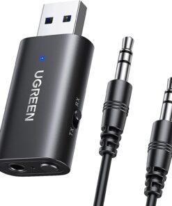 5.1 Bluetooth Adaptörü 2'si 1 Arada Bluetooth Verici ve 3.5mm Ses Kablolu Alıcı 1M.
