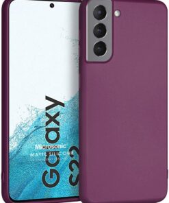 Matte Silicone Samsung Galaxy S22 için Kılıf Mor [Galaxy S22 ile Uyumlu Kılıf - Mor]