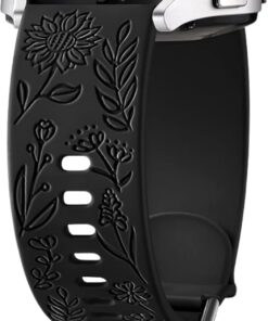 Ayçiçeği Motifli 20mm Silikon Kordon Samsung Uyumlu Galaxy Watch FE/7/6/5/4 Serisi için Yumuşak Dokulu Kayış (40mm/44mm) Watch 6/4 Classic (47mm/43mm/42mm) ve Watch 5 Pro 45mm için