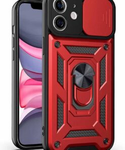 Apple iPhone 11 için Kılıf Impact Resistant Kırmızı [iPhone 11 ile Uyumlu Kılıf - Kırmızı]