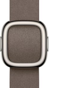 Watch Band - Modern Tokalı Kayış - 42 mm - Koyu Boz Kahverengi - Büyük Boy