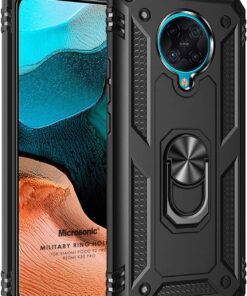 Xiaomi Redmi K30 Pro için Kılıf Military Ring Holder Siyah [Redmi K30 Pro ile Uyumlu Kılıf - Siyah]