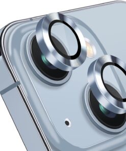 Apple iPhone 14 iPhone 14 Plus için Kamera Lens Koruyucu Kamera Koruyucu Ultra İnce Yüksek Kaliteli Cam Lens Mercek Koruyucu (Mavi (Sierra Blue))