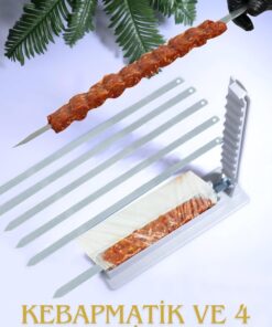 Diyarı 4 Adet Şişli Kebapmatik Adana Urfa Kebap Kalıbı Aparatı Pratik Hızlı Kebap Makinesi Kutusu