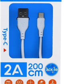 Type-C 2m Hızlı Veri ve Şarj Kablosu 2A