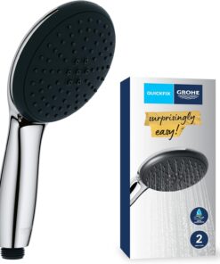 Vitalio Start 110 El Duşu, 2 Akışlı (Yağmur & Jet), SmartSwitch, 110mm Yuvarlak Duş Başlığı, Silikon Halka, Kireç Önleyici Sistem, Krom, 27946001