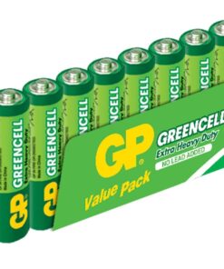 Batteries GP15G Greencell R6P/1215/AA Kalem Pil, 1.5 Volt, 12'li Paket, Yeşil/Sarı/Beyaz