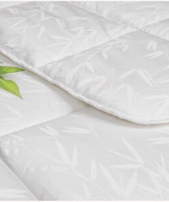 Bambu Cotton Çiçek Desenli%100 Pamuk Bebek Yorgan, Beyaz, Bebek (95x145 cm)