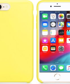 Apple iPhone 7 Kılıf Liquid Lansman Silikon Güneş Sarısı