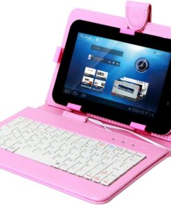 KB-TAB07 7" Pembe Micro+Mini Usb Türkçe Q Klavye Tablet Pc Kılıfı