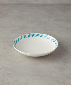 Home Blue Carny Bone Porselen Çukur Tabak 20 Cm Mavi