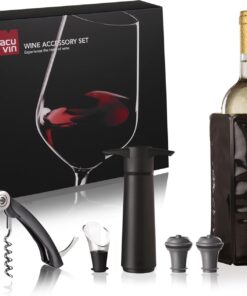 Vin Experience 6 parçalı şarap seti, şarap pompası, şarap boşaltıcı, garson bıçağı, yedek tıpa, 68897606, siyah