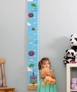 Çocuk Odası Masal Dünyası Boy Ölçme Cetveli - Asılabilir Boy Ölçer - Duvara Monte Bebek Boy Ölçer