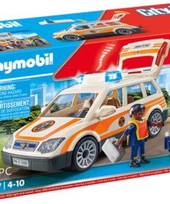 71037 City Life Işıklı, Sesli ve Tekerlekli Sandalyeli Hastane Acil Durum Aracı, eğlenceli, yaratıcı rol yapma oyunu, 4 yaş ve üzeri çocuklara uygun oyun seti