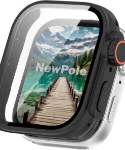 Huawei Watch Fit 3 için Ekran Koruyucu Kılıf Watch Ultra 2 Görünümü Veren Kılıf Tam Kaplayan Watch Kasa Koruyucu Kılıf Ultra Görünümü Veren Kılıf Huawei Watch Fit 3 ile Uyumludur (Siyah)