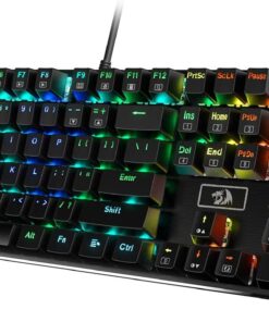 K556 mekanik oyun klavyesi, ABD düzeni, kahverengi şalter, taktiksel ve tıklamalı klavye, 18 modlu RGB aydınlatma, tam programlanabilir, tam metal panel, ergonomik klavye, siyah, US layout