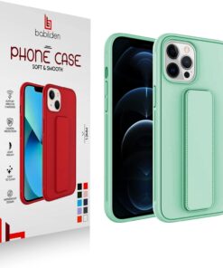 iPhone Mıknatıslı Standlı Darbe Emici Ibola iPhone 12 Pro Kılıf (Turkuaz)