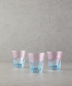 Home Ramona Cam 3'lü Bardak Pembe - Mavi
