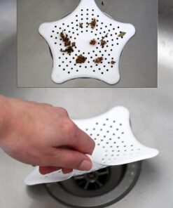 Vantuzlu Silikon Kaymaz Yıldız Lavabo Ve Küvet Süzgeci Yıldız Süzgeç Beyaz Renk SEA114B
