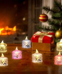 1 Adet LED tealight mum, prizmatik, renkli LED mumlar, titreyen alev, LED mum, adak mumu, Noel dekorasyonu, düğün dekorasyonu, parti dekorasyonları için kullanılabilir [Enerji Sınıfı A+]