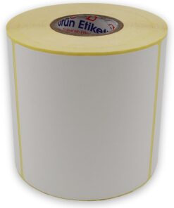 etiketler , hazır al hızlı al Kargo Etiketi Eko Termal Etiket 100mm x 100mm Ruloda 500 Adet 40mm Kuka Çapında Direk Termal Transfer Etiketi