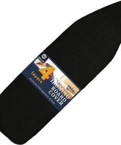 Beylini Ütü Masası Kılıfı Örtüsü Bezi, Keçeli, Süngerli, Lastikli Yanmaz Ayarlanabilir 50x150 cm Siyah, Savuk, Mavi, Geniş