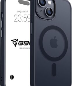 iPhone için Kılıf Kamera Korumalı Magsafe Wireless Şarj Özellikli Mat Şeffaf Renkli Kılıf (iPhone 13 Siyah)