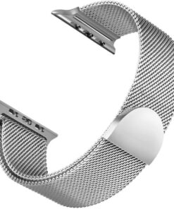 Apple Watch SE 2022 44mm için Kordon Luxe Metal Twist Gümüş [Watch SE 2022 44mm ile Uyumlu Kordon, Kayış - Gümüş]