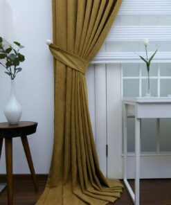 Depo Home Taç Yağ Yeşili Düz Renk 1/3 Sık Pileli Fon Perde Sık Pile Tek Kanat evd-YAGYESILI001, Yağ Yeşili, 80 x 270