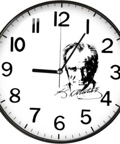 Atatürk Duvar Saati 29 Cm Slim Kasa
