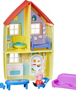 Pig Peppa'nın Maceraları Peppa'nın Evi Oyun Seti, Peppa Pig Figürü ve 6 Aksesuar, 3 Yaş ve Üstü Çocuklar İçin