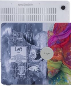 Macbook Air Kılıf 13 inç Beyin Desenli Brain (Eski USB'li Model 2010-2017) A1369 A1466 ile Uyumlu Gri