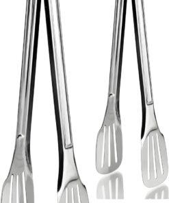 Iki Boy Izgara, Barbekü, Mangal, Közleme Maşası; Büyük Boy 34 Cm, Orta Boy 27 Cm