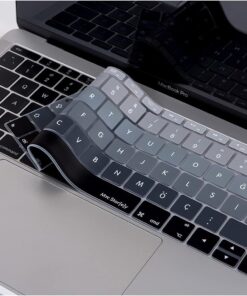 Laptop Macbook Pro Klavye Koruyucu Ombre (Türkçe Q) A1534 A1708 ile Uyumlu Siyah Gri