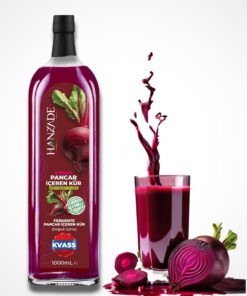 Bitkisel Pancar Kvass Fermente Kırmızı Pancar İçeren Kür 1 Litre Cam Şişe