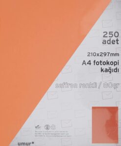 A4 Renkli Fotokopi Kağıdı, Saffron, 250 Yaprak