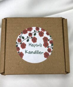 Kandiller Etiketi Ramazan Bayramı Kurban Bayram 4 Cm - 40 Adet (Kırmızı)