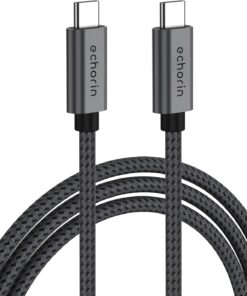 USB-C 240W Örgülü Hızlı Şarj Görüntü ve Veri Aktarım Kablosu PD 3.2, 4K, 5A, 20Gbps, iPhone 16, Pro, Pro Max, M2, M3, M4 MacBook Pro, Air, iPad Pro ve Galaxy S24, S23 ile Uyumlu (1 Metre)