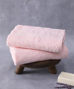 Banyo El Yüz Yumuşak Duş Havlusu 50 X 90 Cm - Pudra Pembe
