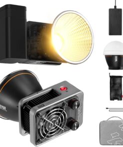 MOLUS X60 COMBO COB LED Video Işığı 60W İki Renkli 2700-6500K Difüzörlü APP Kontrolünü Destekler Bir Pil