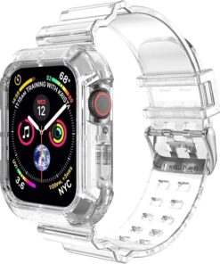 Apple Watch Series 8 45mm için Kordon Transparent Clear Band Şeffaf