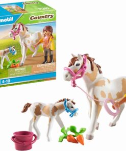 71243 Country Tay ile At, midilli çiftliği, at oyuncakları, eğlenceli, yaratıcı rol yapma, oyun seti, 4 yaş ve üzeri çocuklar için uygun